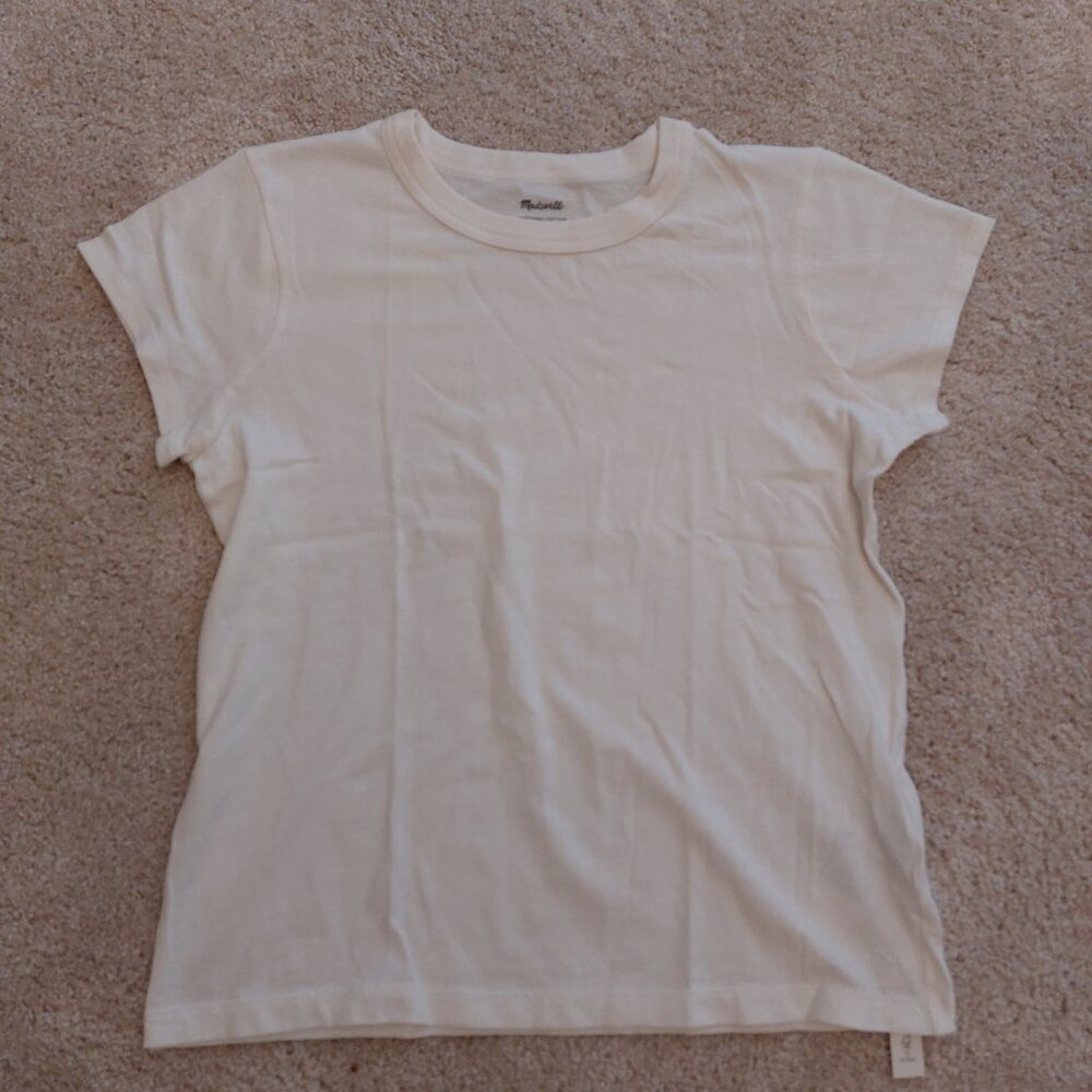 Madewell Perfect Vintage Tee Shirt Small White NEW